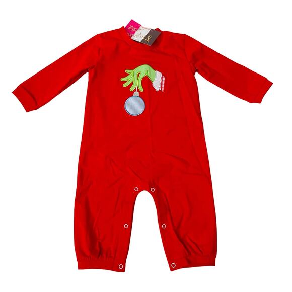 NWT Banana Split 3M Green & Grumpy Boys Romper - Picture 1 of 4